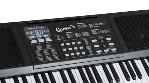 Teclado Musical Iniciante Queen's 61 Teclas Preto - 5