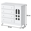 Ver imagem 3 de Quarto de Bebê Selena 3 Portas com Berço Americano Multifuncional Cleo Branco com Colchão Gazin - Ca