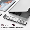 Ver imagem 5 de Suporte De Notebook De Alumínio Ajustável Para Notebook 6 Ângulos De Alumínio Dobrável E Ergonômico