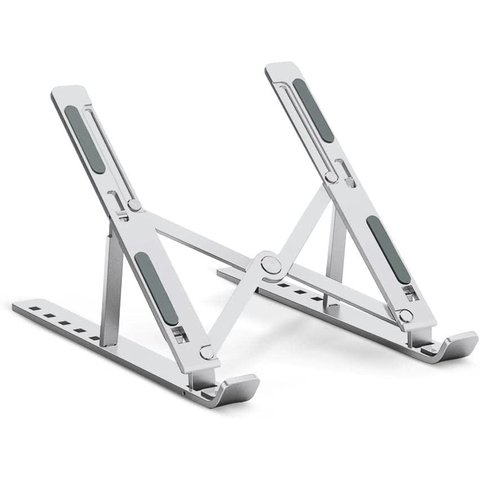 Suporte De Notebook De Alumínio Ajustável Para Notebook 6 Ângulos De Alumínio Dobrável E Ergonômico
