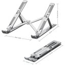 Ver imagem 6 de Suporte De Notebook De Alumínio Ajustável Para Notebook 6 Ângulos De Alumínio Dobrável E Ergonômico 