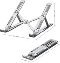 Ver imagem 6 de Suporte De Notebook De Alumínio Ajustável Para Notebook 6 Ângulos De Alumínio Dobrável E Ergonômico