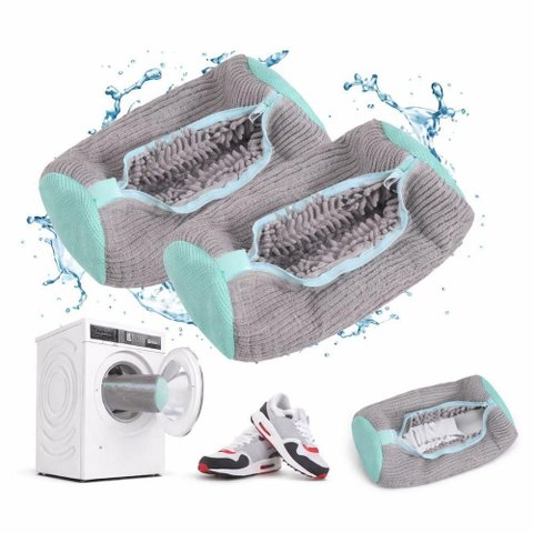 Saco de Lavagem para Calçados e Roupas Delicadas Dacron Zíper Protetor Tela Resistente Grande
