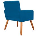 Ver imagem 2 de Poltrona Recepção Camila Suede Azul Royal Pés Palito - Vallisa Decor