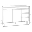 Ver imagem 6 de Balcão Gabinete Para Pia 100cm com Tampo 2 Portas Andréia Cinza - AJL Móveis