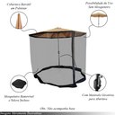 Ver imagem 3 de Ombrelone Externo Cobertura 330cm C/mosquiteiro Estrutura em Aço C/manivela Bege G31 - Gran Belo