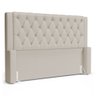 Cabeceira Atena para Cama Box Casal Padrão 140cm Capitonê com Frame Suede Bege Claro - Desk Design - 1