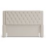 Cabeceira Atena para Cama Box Casal Padrão 140cm Capitonê com Frame Suede Bege Claro - Desk Design - 3