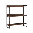 Ver imagem 2 de Buffet Aparador Industrial 3 Prateleiras Córdoba 95cm Preto e Carvalho Marrom