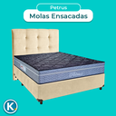 Ver imagem 4 de Cama Box + Colchão Casal Molas Ensacadas Petrus Paropas + Cabeceira Estofada