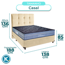 Ver imagem 3 de Cama Box + Colchão Casal Molas Ensacadas Petrus Paropas + Cabeceira Estofada