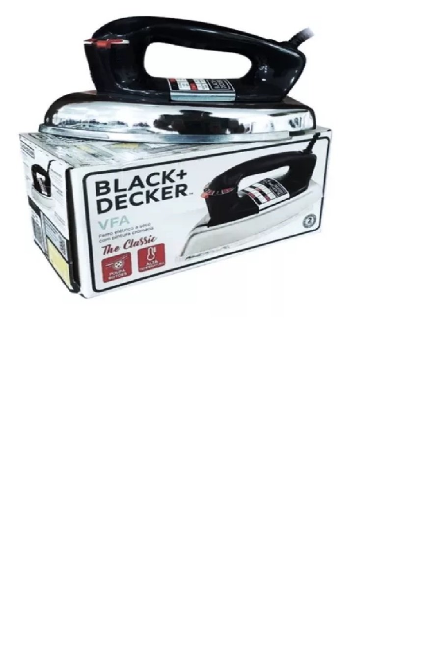 Ferro de Passar Black Decker Seco Preto Ferro Passar Antigo 220v - 3