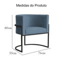 Ver imagem 5 de Poltrona Luana Linho com Base Preta e Cores Variadas