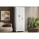 Ver imagem 1 de Guarda Roupa 3 Portas 3 Ptas c/Pés Fit Branco - S. Andirá