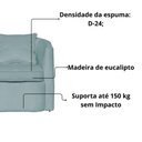 Ver imagem 2 de Poltrona Decorativa Sala Recepção Escritório Veludo Alana Cor Acqua