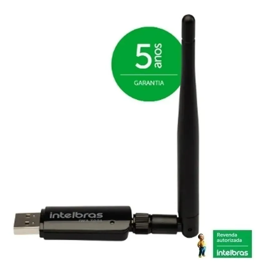 Adaptador Wireless Usb Wifi Receptor Intelbras Iw3001 Rede Sem Fio - 7