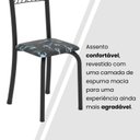 Ver imagem 4 de Cadeiras para Sala de Jantar 6 Unidades Sara Preto/Floral