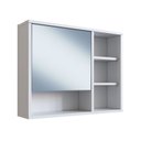 Ver imagem 2 de Armário Espelheira para Banheiro 60cm com 1 Porta Branco
