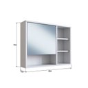 Ver imagem 3 de Armário Espelheira para Banheiro 60cm com 1 Porta Branco