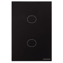 Interruptor Touch Wi-Fi Smart Tramontina Preto com 2 Canais - 3