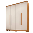 Ver imagem 2 de Guarda Roupa Filadélfia 4 Pts Cinamomo/off - Benetil