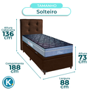 Ver imagem 3 de Conjunto Cama Box Bau Marrom Solteiro + Colchão Molas Ensacadas Petrus Paropas + Cabeceira