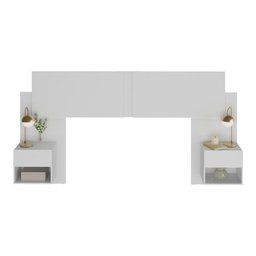 Cabeceira Casal/Queen com 2 Mesas de Cabeceira 232cm Multimóveis MP4317  - 2