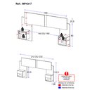 Ver imagem 4 de Cabeceira Casal/Queen com 2 Mesas de Cabeceira 232cm Multimóveis MP4317 