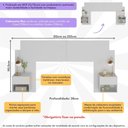 Ver imagem 3 de Cabeceira Casal/Queen com 2 Mesas de Cabeceira 232cm Multimóveis MP4317 