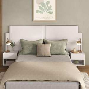 Cabeceira Casal/queen com 2 Mesas de Cabeceira 232cm Multimóveis Mp4317