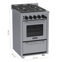 Ver imagem 2 de Fogao a Gas 4 Bocas Venax Temis Inox 127v