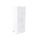 Ver imagem 1 de Armário de Arquivo Oficio PE25 Pandin 45,70 cm (largura) em MDP Cor Liso Branco 4 Gavetas