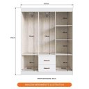Ver imagem 3 de Guarda-roupa Casal Riveira 6 Portas 2 Gavetas - Doripel