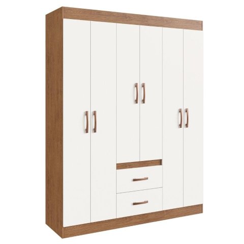 Guarda-roupa Casal Riveira 6 Portas 2 Gavetas - Doripel