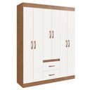 Ver imagem 1 de Guarda-roupa Casal Riveira 6 Portas 2 Gavetas - Doripel