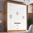 Ver imagem 2 de Guarda-roupa Casal Riveira 6 Portas 2 Gavetas - Doripel