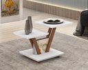 Ver imagem 1 de Mesa de Centro Laguna 2 Andares Decorativa Moderna - Branco