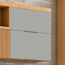 Ver imagem 2 de Armário Aéreo de Cozinha Marquesa MDF 2 Portas Basculantes Marrom/Verde - Nesher