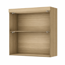 Ver imagem 5 de Armário Aéreo de Cozinha Marquesa MDF 2 Portas Basculantes Marrom/Verde - Nesher