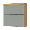 Ver imagem 1 de Armário Aéreo de Cozinha Marquesa MDF 2 Portas Basculantes Marrom/Verde - Nesher