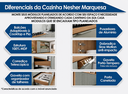 Ver mais imagens de Armário Aéreo de Cozinha Marquesa MDF 2 Portas Basculantes Marrom/Verde - Nesher