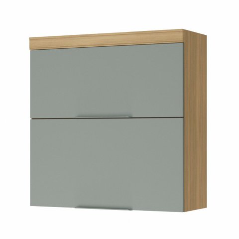 Armario de Cozinha Aéreo Modular de Cozinha 2 Portas Basculante 80cm MDF