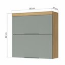 Ver imagem 2 de Armario de Cozinha Aéreo Modular de Cozinha 2 Portas Basculante 80cm MDF