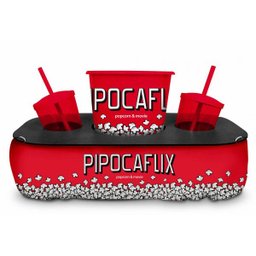 Almofada Porta Pipoca Copos Pipocaflix Namorados Presente Brasfoot - 1