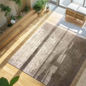 Tapete Sisal Sala Quarto 200x300 Tecido Sintético Decorativo - Bege