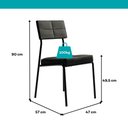 Ver imagem 3 de Conjunto Sala de Jantar 4 Cadeiras Plaza Carraro Nogal Preto