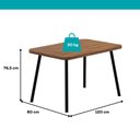 Ver imagem 2 de Conjunto Sala de Jantar 4 Cadeiras Plaza Carraro Nogal Preto
