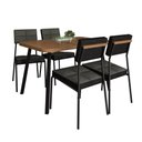 Ver imagem 1 de Conjunto Sala de Jantar 4 Cadeiras Plaza Carraro Nogal Preto