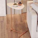 Ver imagem 1 de Mesa de Canto Orgânica Alamanda Off White/bronze - Jb Bechara