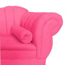 Ver mais imagens de Recamier Decorativo Divã Amsterdã 147cm Lado Esquerdo Couro Rosa Pink